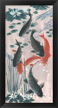 Framed Traditional Koi Pond II Print