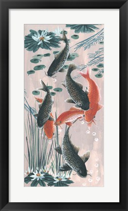 Framed Traditional Koi Pond II Print