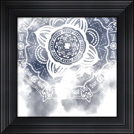 Framed Midnight Blue Breath I Print