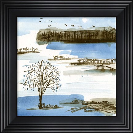 Framed Village Peak I Print