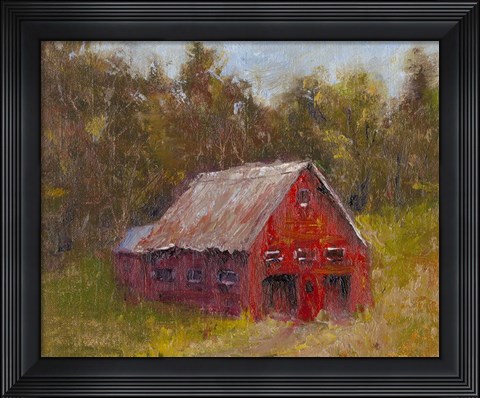 Framed Back Road Barn II Print