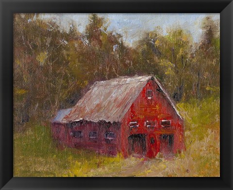 Framed Back Road Barn II Print