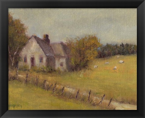 Framed Cottage Meadow II Print