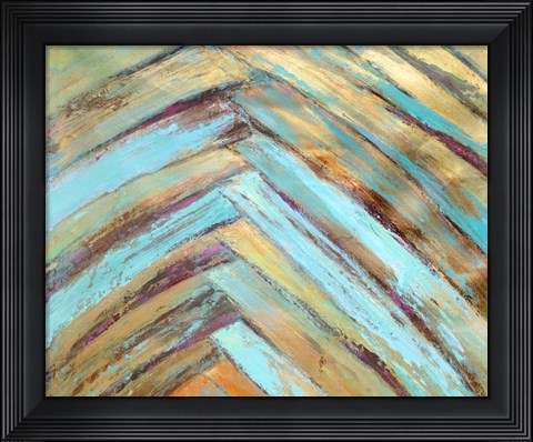 Framed Crazy Fronds Diptych I Print