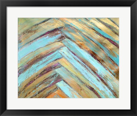 Framed Crazy Fronds Diptych I Print