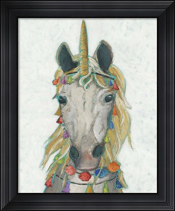 Framed Fiesta Unicorn I Print