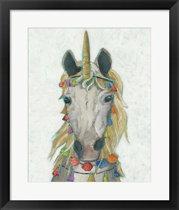 Framed Fiesta Unicorn I Print