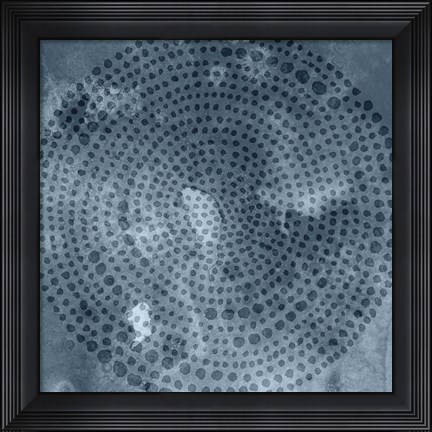 Framed Indigo Wheel I Print