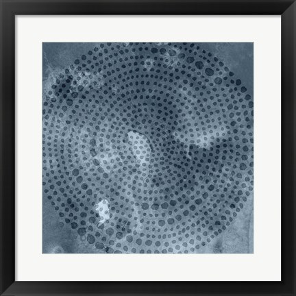 Framed Indigo Wheel I Print
