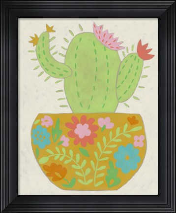 Framed Happy Cactus II Print