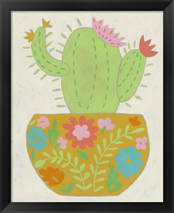 Framed Happy Cactus II Print