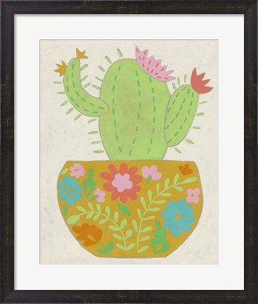 Framed Happy Cactus II Print