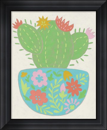 Framed Happy Cactus IV Print