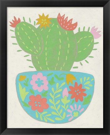 Framed Happy Cactus IV Print