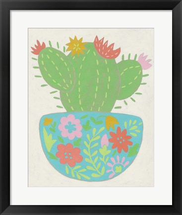 Framed Happy Cactus IV Print