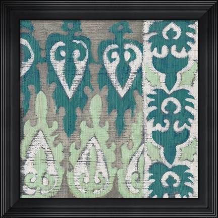 Framed Teal Tapestry II Print