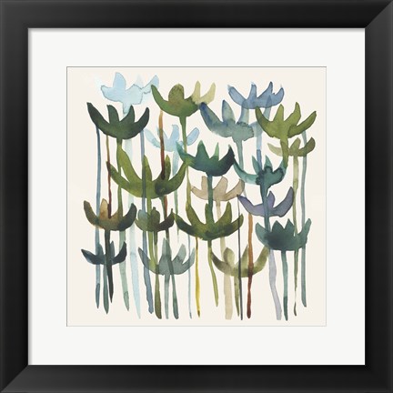 Framed Green Garden II Print