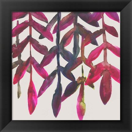 Framed Fuchsia Vine I Print