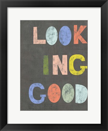Framed Chat III Print