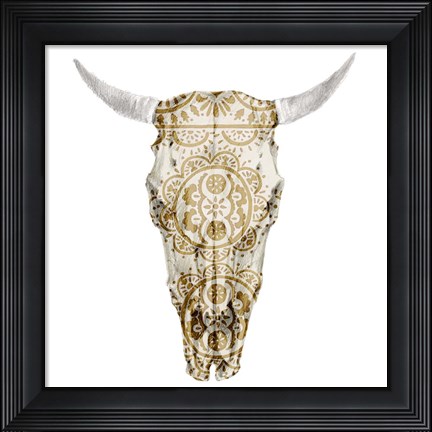 Framed Day of the Dead Skull Mount VII Print
