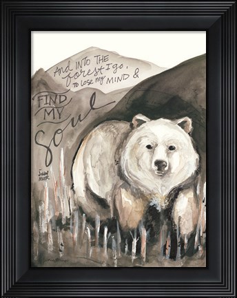 Framed Find My Soul Bear Print