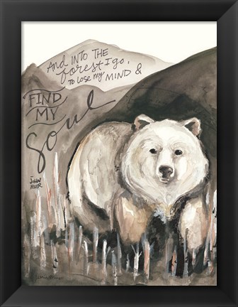 Framed Find My Soul Bear Print