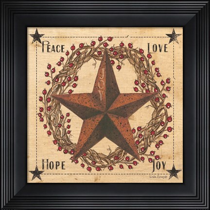 Framed Peace Love Hope Joy Print
