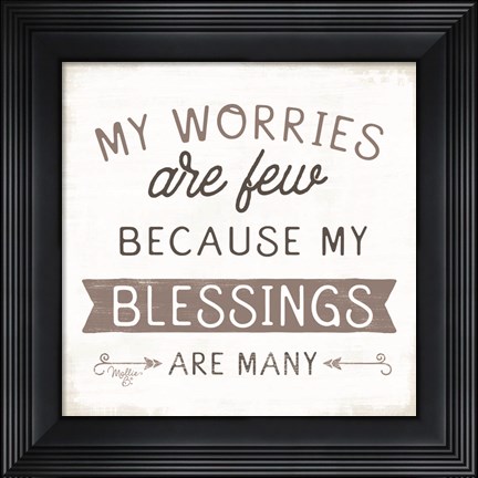 Framed Blessings are Many Print