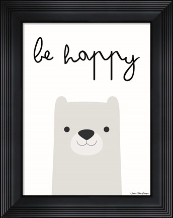 Framed Be Happy Print