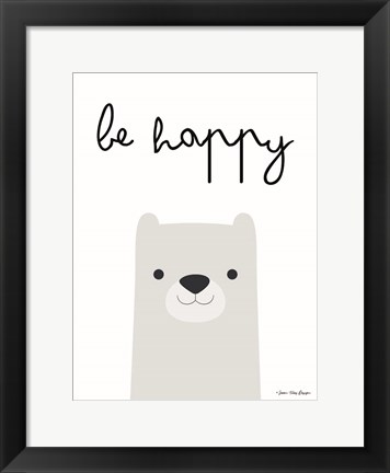 Framed Be Happy Print
