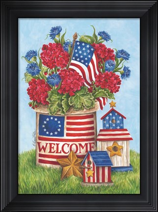 Framed Welcome Crock Still Life Print