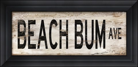 Framed Beach Bum Print