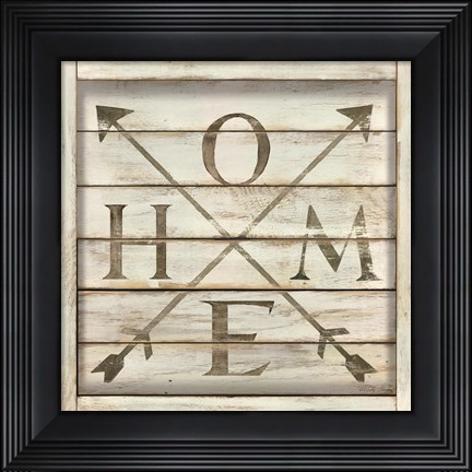 Framed Home Arrows Square Print