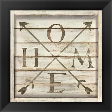 Framed Home Arrows Square Print