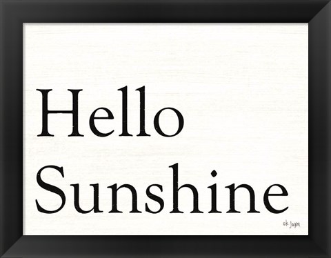 Framed Hello Sunshine Print