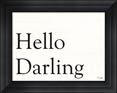 Framed Hello Darling Print