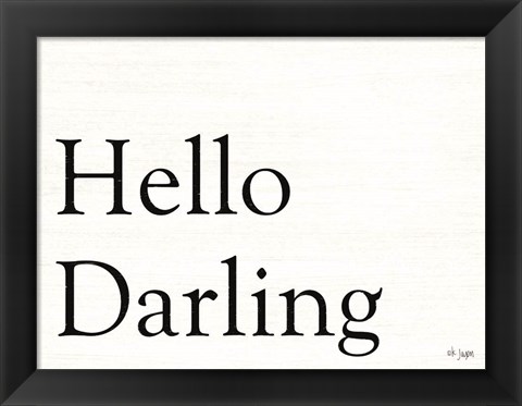 Framed Hello Darling Print