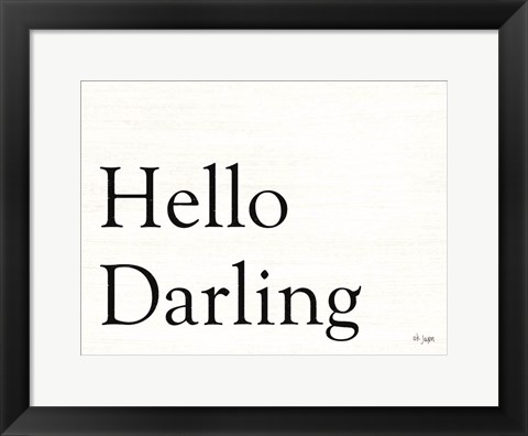 Framed Hello Darling Print