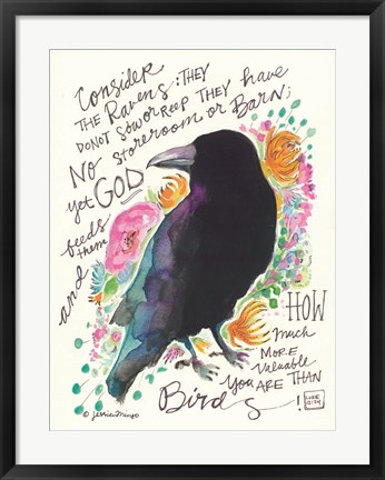 Framed Consider the Ravens Print