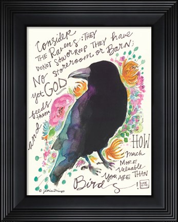 Framed Consider the Ravens Print