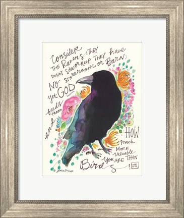 Framed Consider the Ravens Print
