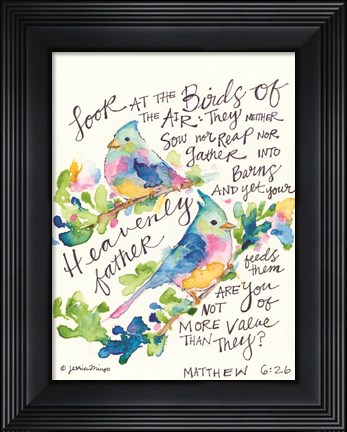 Framed Feathered Friends Print