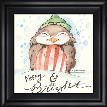 Framed Merry &amp; Bright Print