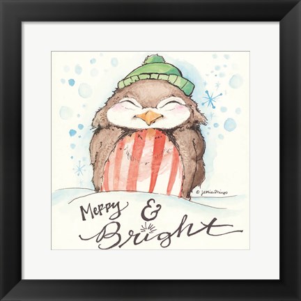 Framed Merry &amp; Bright Print