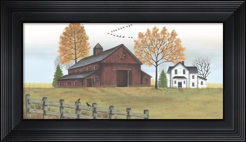 Framed Autumn Farmstead Print