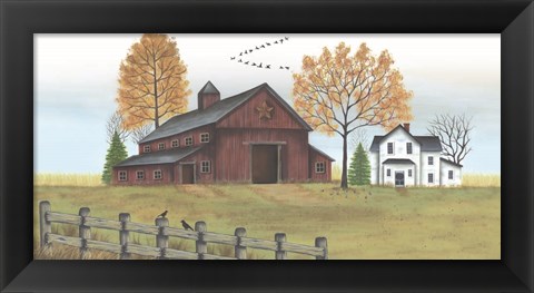 Framed Autumn Farmstead Print