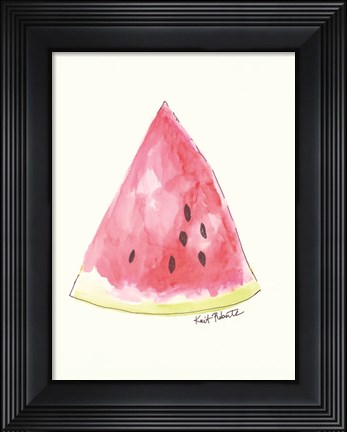 Framed W is for Watermelon Print