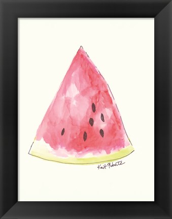 Framed W is for Watermelon Print