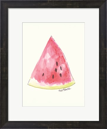 Framed W is for Watermelon Print