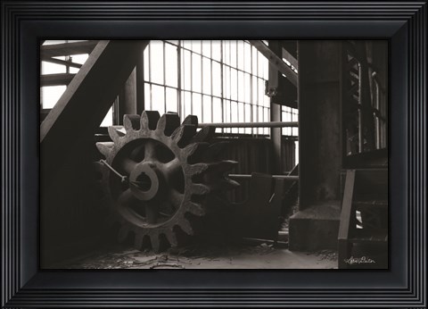 Framed Old Gears Print